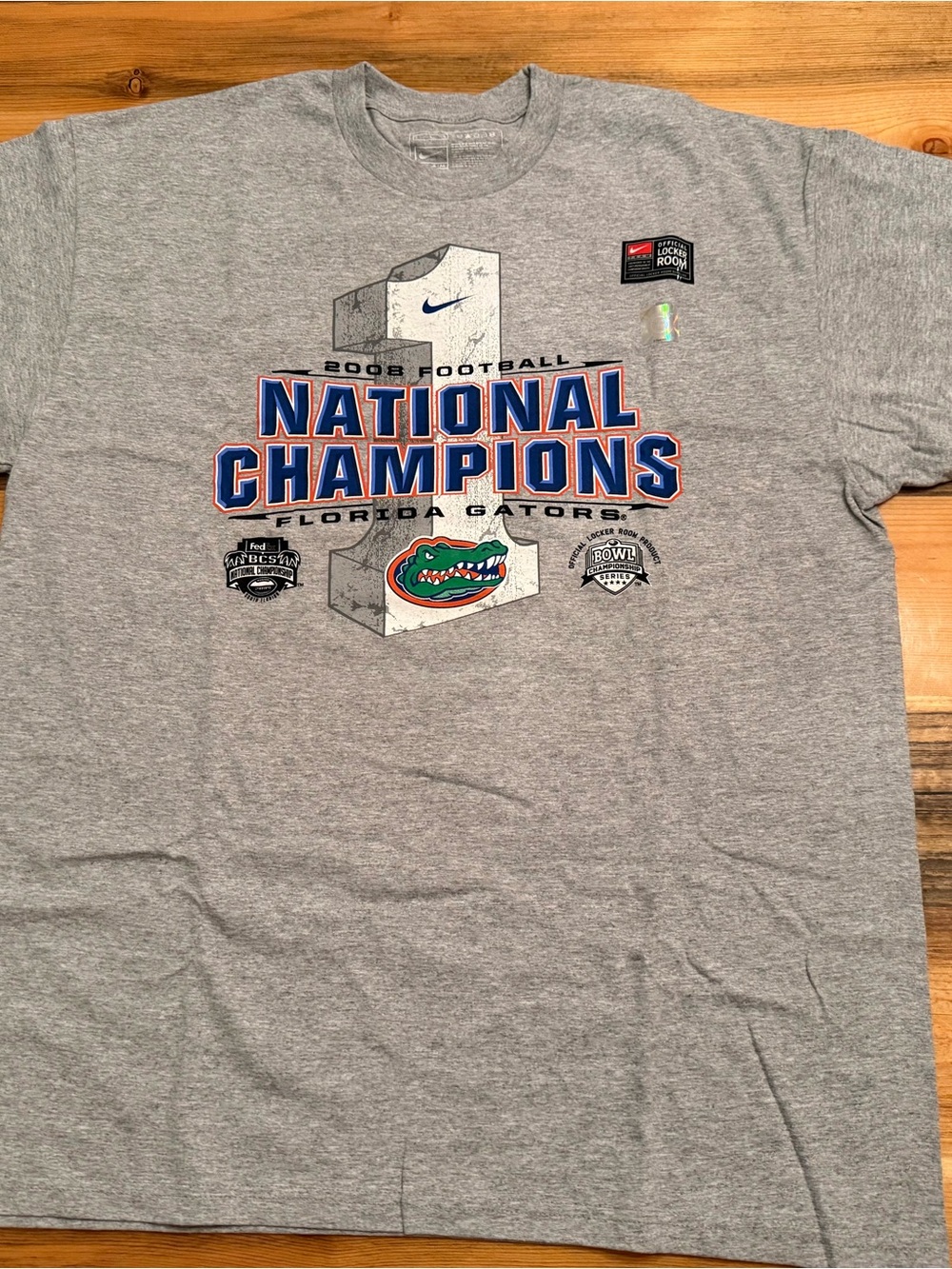 Nike Gray Florida Gators Football 2008 National Champions T-Shirt